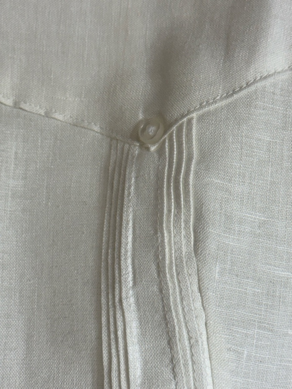 Cubavera NWT Guayabera 100% Linen Cream Long Sleeve Button Down XL - Picture 5 of 10